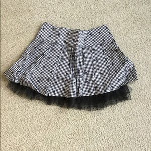 Gray plaid miniskirt